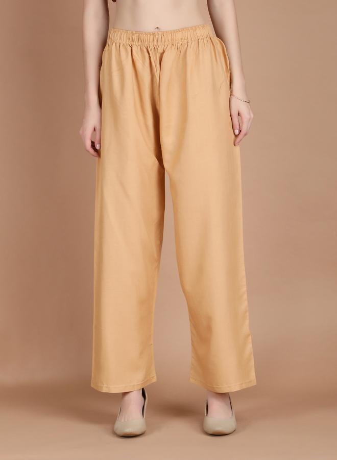 تايك تو بنطال بالازو واسع الساق بقصة عادية - Image 1